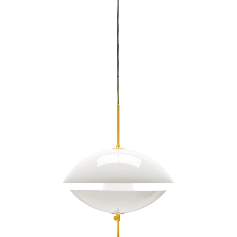 Clam Pendant White / Brass, 440 mm