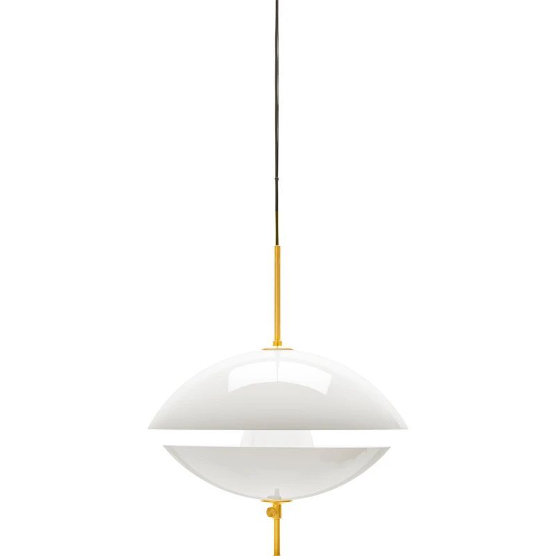 Clam Pendant White / Brass, 440 mm