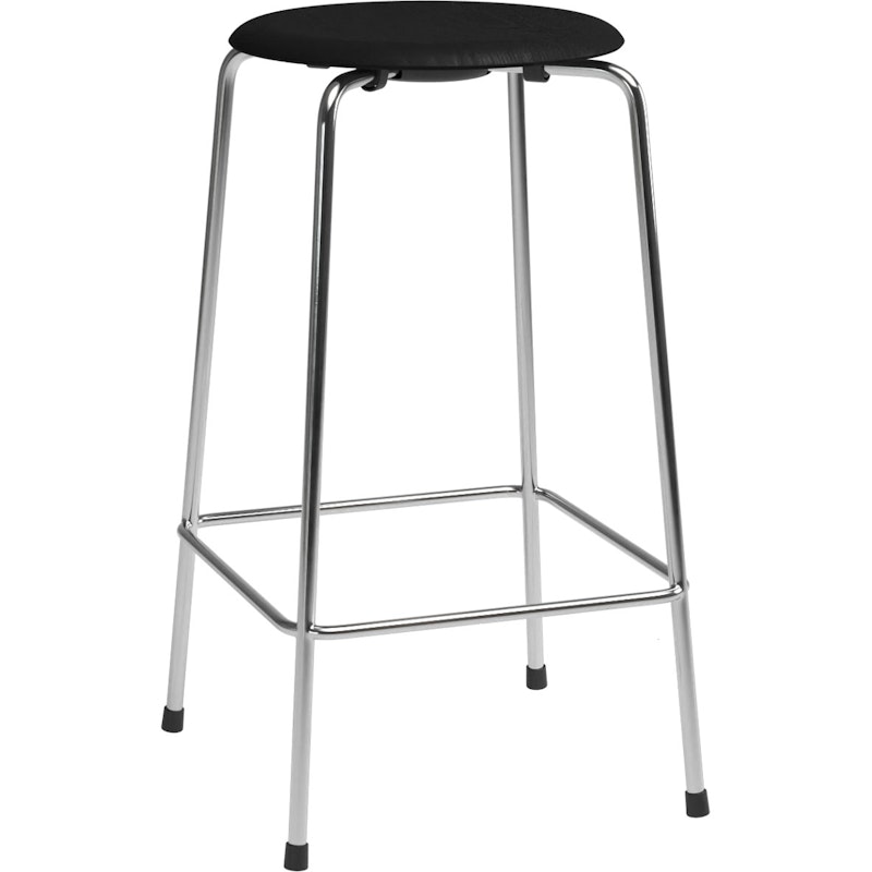 High Dot™ Bar Stool With 4 Legs 65 cm, Chrome / Black Ash