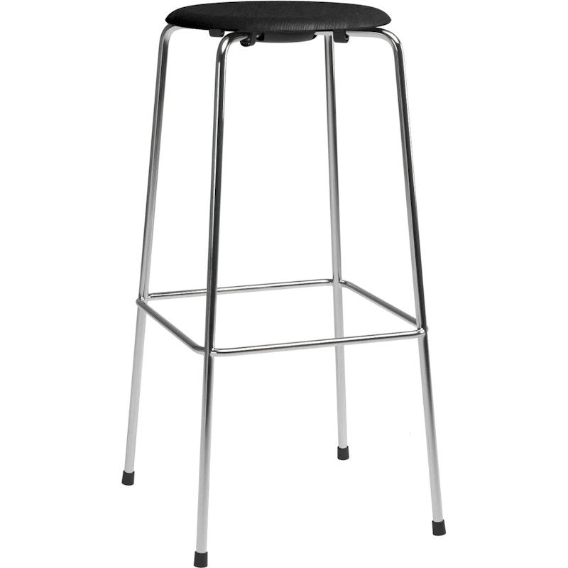 High Dot™ Bar Stool With 4 Legs 76 cm, Chrome / Black Ash