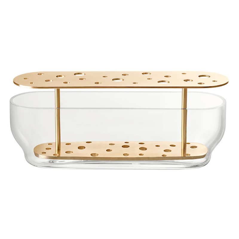 Ikebana Long Vase, Brass