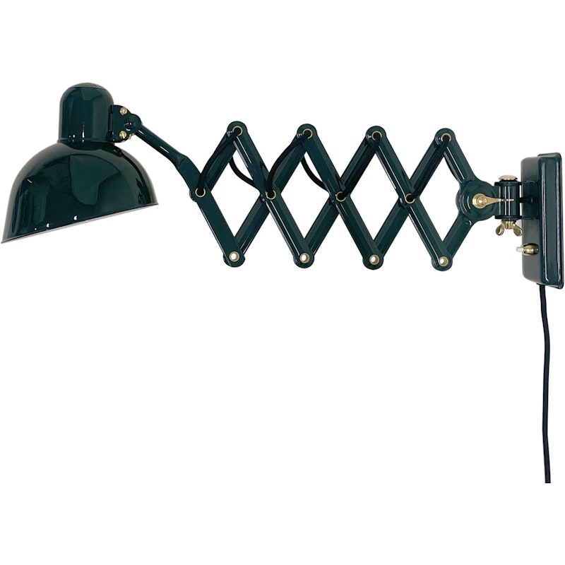 Kaiser Idell 6718-W Wall Lamp, Brass / Bespoke Green