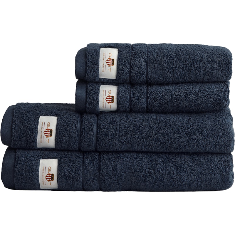 Archive Shield Towels 50x70 + 140x70 cm 4-pack, Evening Blue