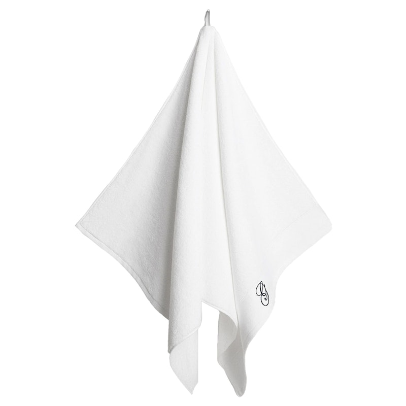 Embroidery Towel 70x140 cm White