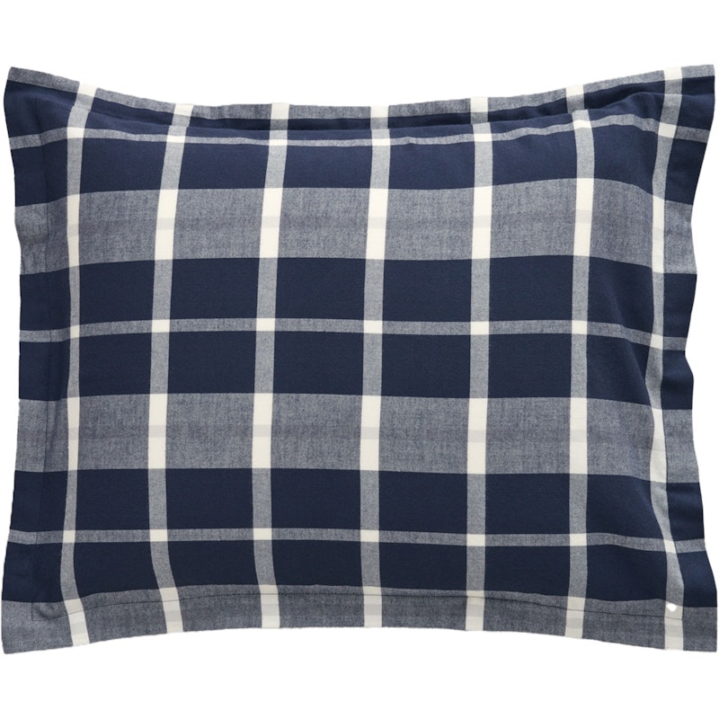 Flannel Check Pillowcase Marine 50x60 cm