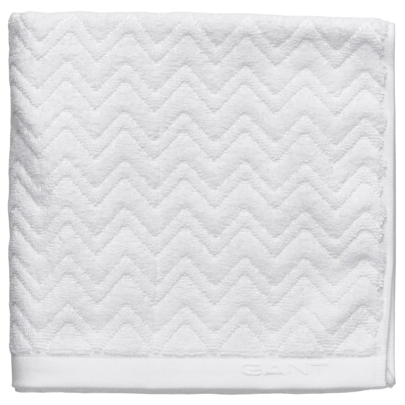 Jacquard Herringbone Bath Mat 60x90 cm, White
