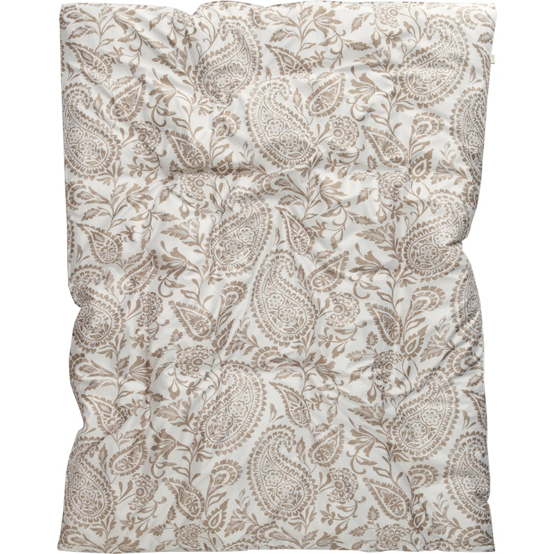 Paisley Duvet Cover White 220x220 cm, Dry Sand