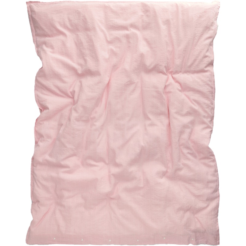 Pinstripe Duvet Cover 150x210 cm, Fresh Pink