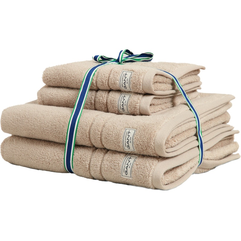 Premium Towels 4-pack 50x70 + 70x140 cm, Silver Sand