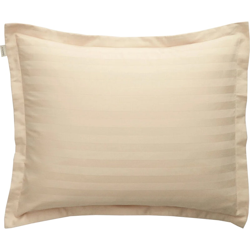 Sateen Stripe Pillowcase 50x60 cm, Putty
