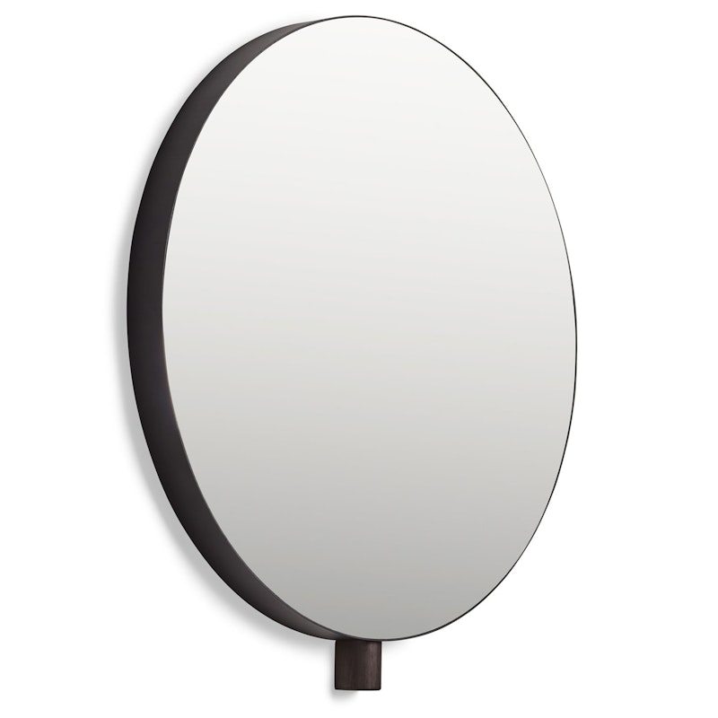 Kollage Wall Mirror Ø50 cm, Dark Oak