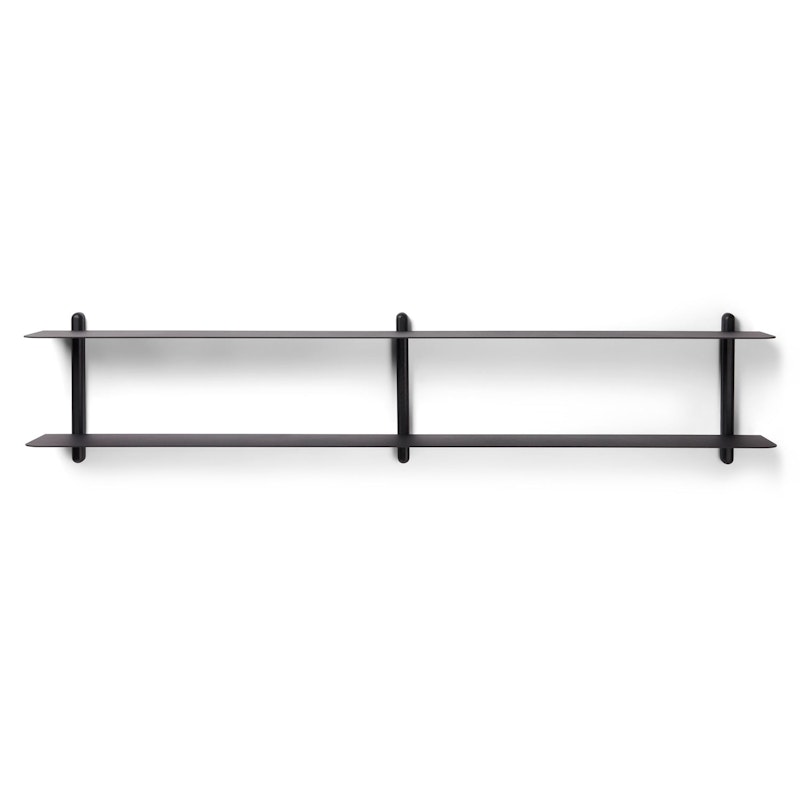 Nivo Wall Shelf C, Black Ash / Black