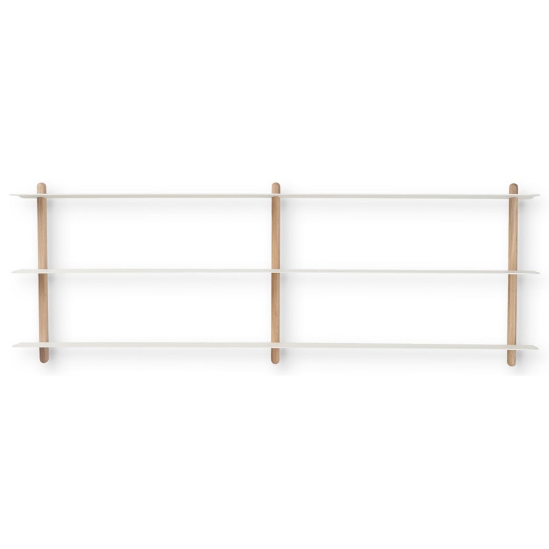 Nivo Wall Shelf D, Light Oak / White