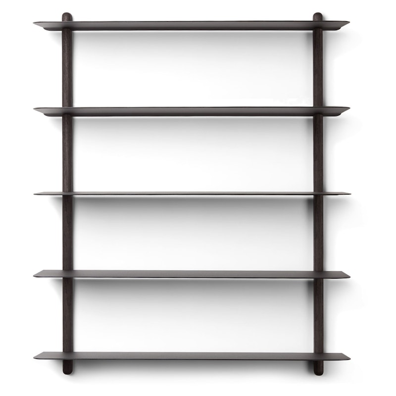 Nivo Wall Shelf E, Black Ash / Black