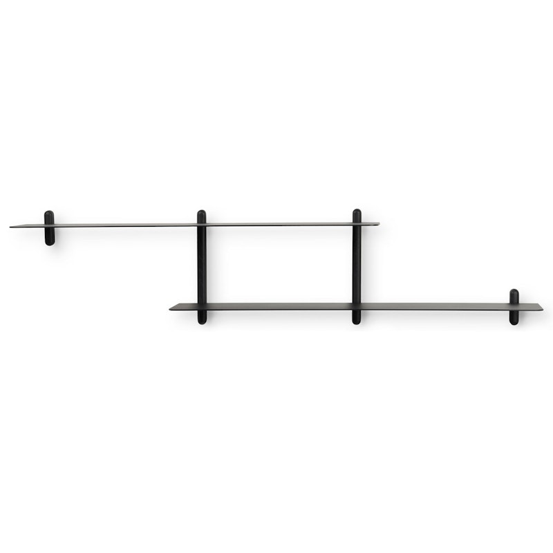 Nivo Wall Shelf H, Black Ash / Black