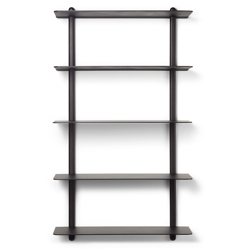 Nivo Wall Shelf Large E, Black Ash / Black