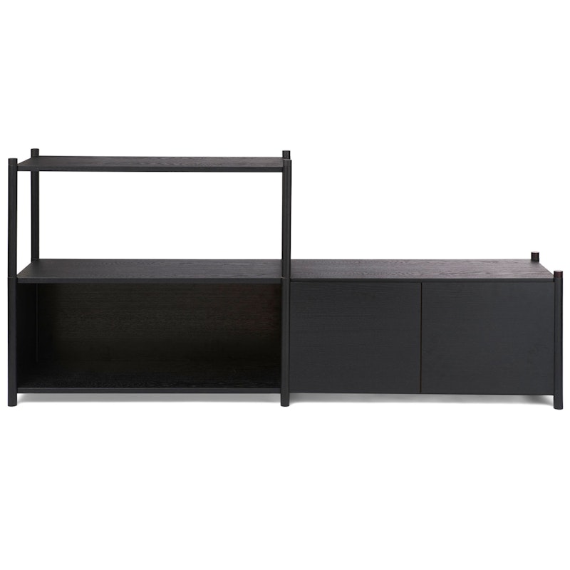 Sceene Bookcase D, Black Oak