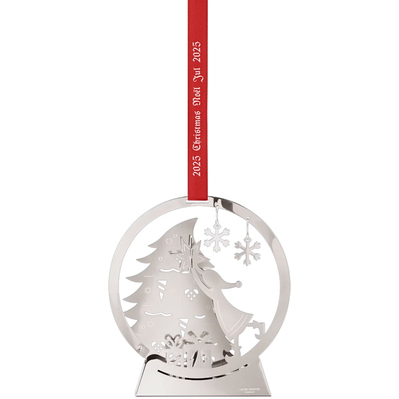 2025 Christmas Mobile Snow Globe, Palladium Plated