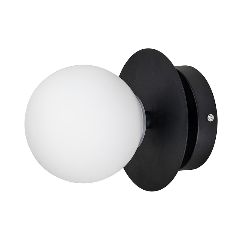 Art Deco Wall/Ceiling Lamp, White / Black