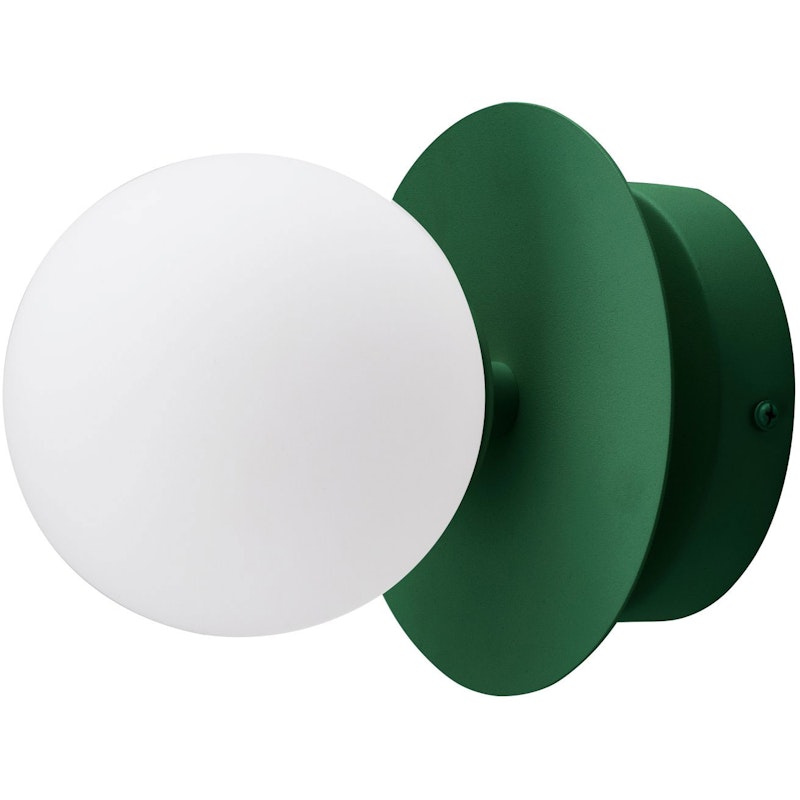 Art Deco Wall/Ceiling Lamp, Green / White