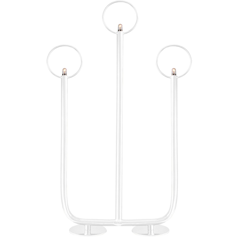 Natale 3 Advent Candle Holder, White