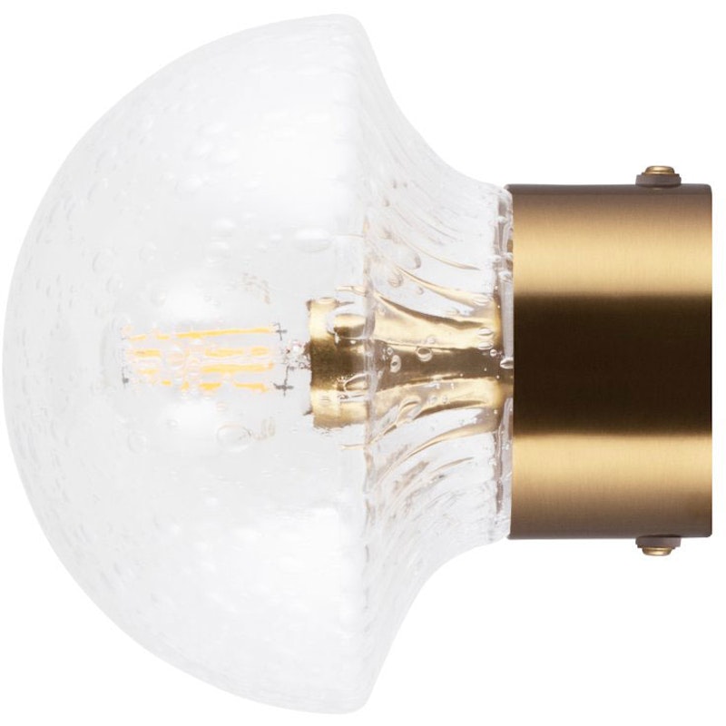 Fungo 16 Wall Lamp, Brushed Brass / Clear