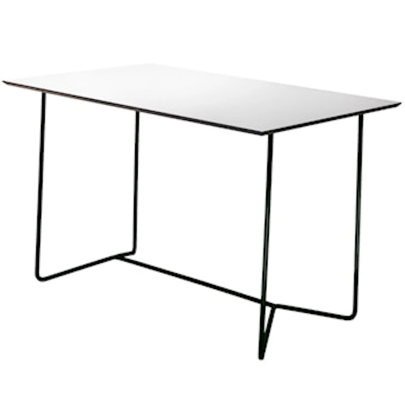 High Tech Table 70x100 cm, White Laminate / Black | RoyalDesign