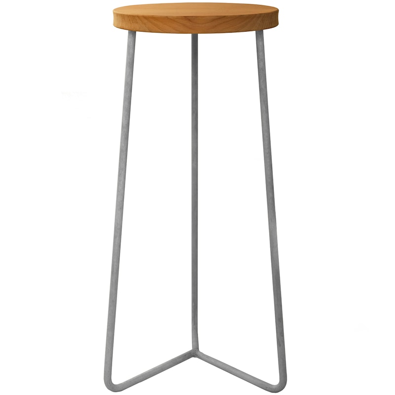 Stool V1 63 cm, Untreated Teak / Hot Galvanized Steel