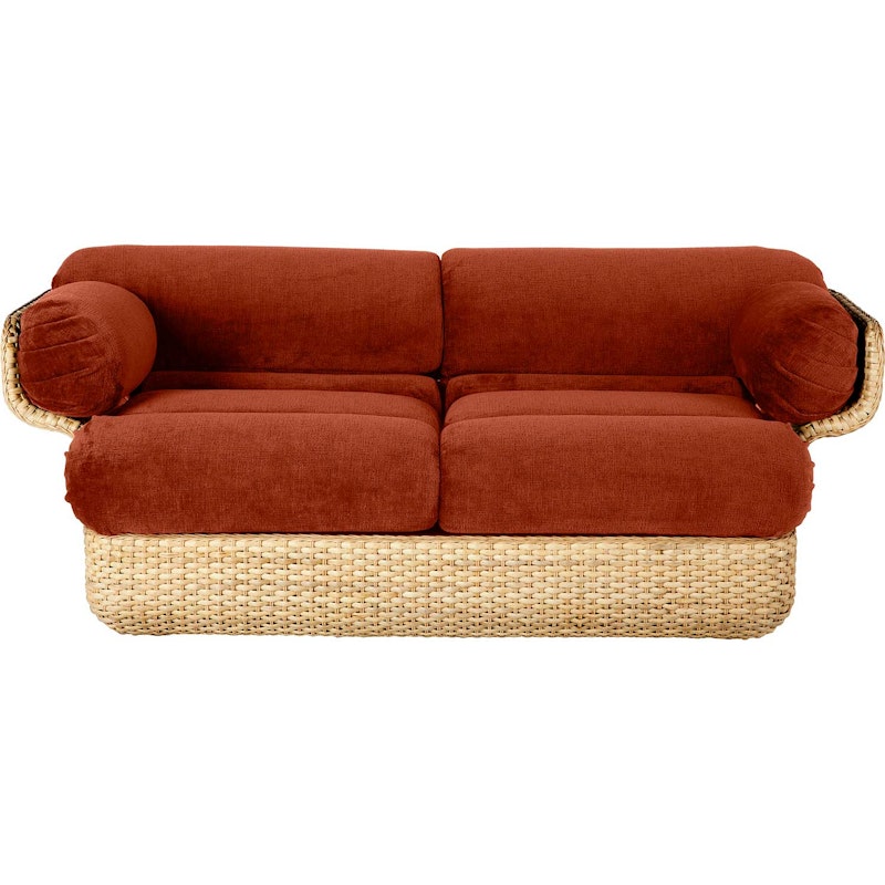 Basket 2-Seater Sofa, Rattan / Belsuede Sp Fr 133