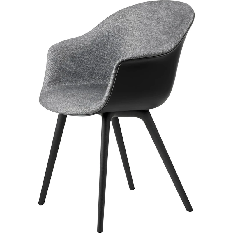 Bat Dining Chair Upholstered Front / Plastic Base, Plain 0023