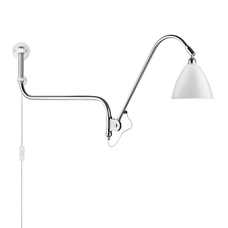 Bestlite BL10 Wall Lamp, Chrome/White