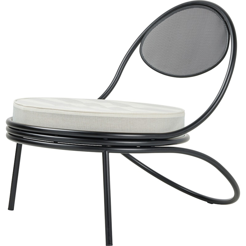 Copacabana Lounge Chair, Black / Leslie Stripe 020