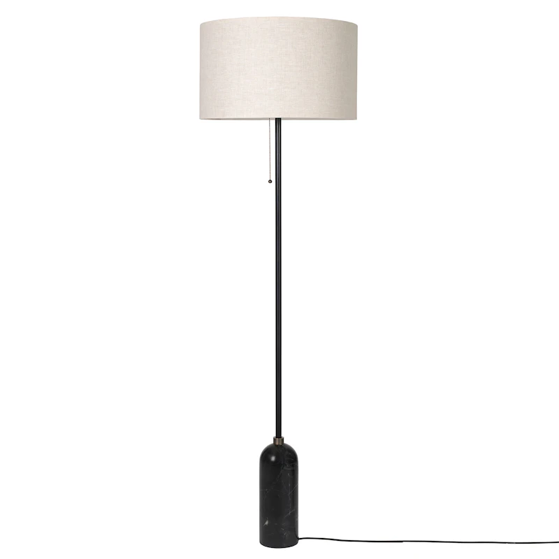 Gravity Floor Lamp, Black Marble / Canvas