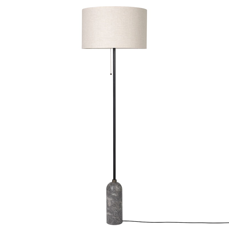 Gravity Floor Lamp, Grey Marble / Canvas