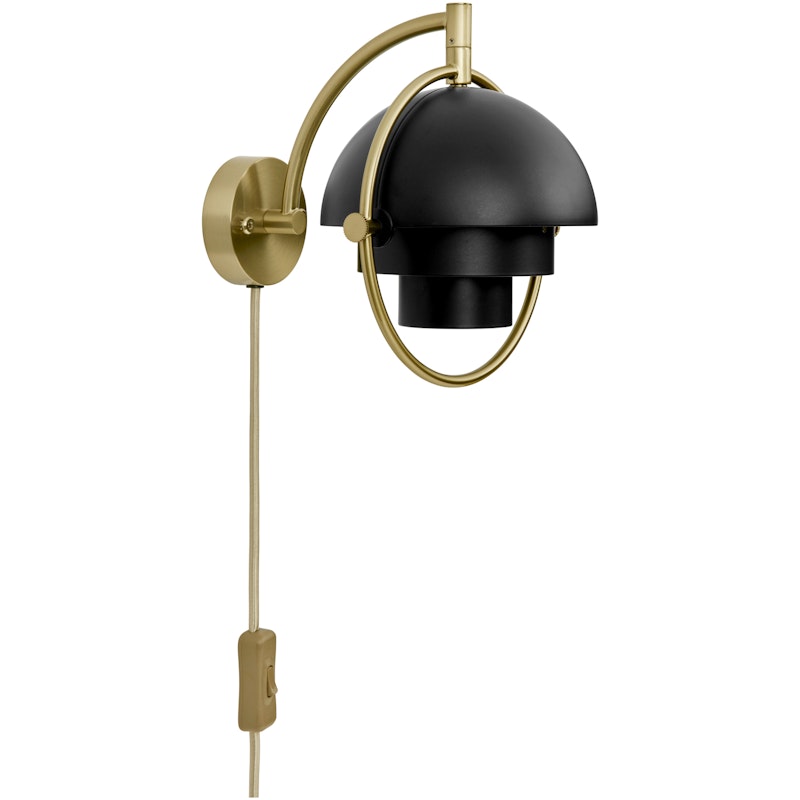 Gubi Multi-Lite Wall Lamp, Black / Brass