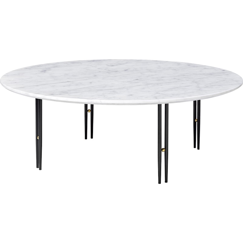 IOI Coffee Table Black / Brass / White Marble, Ø100 cm