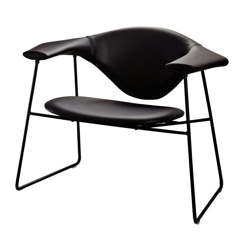 Masculo Lounge Chair, Savanne Svart from GUBI RoyalDesign