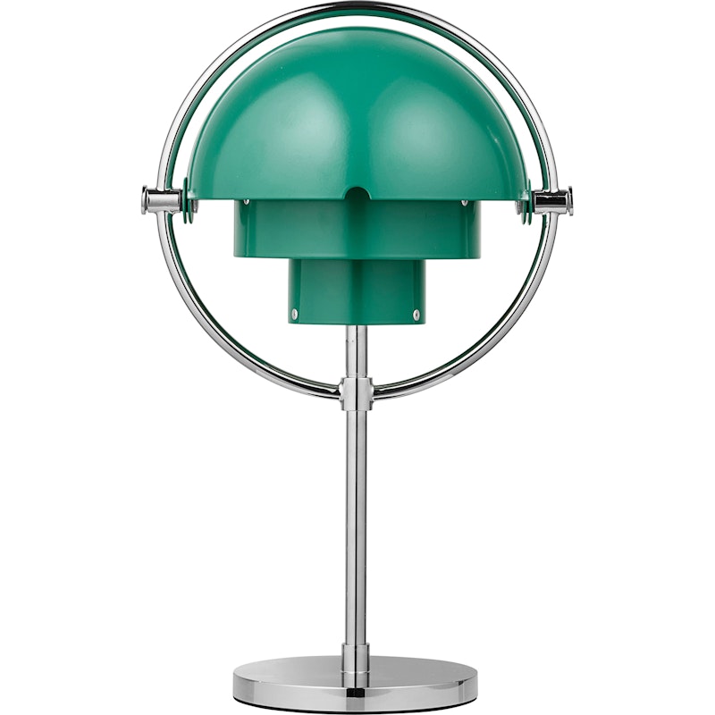 Multi-Lite Table Lamp Portable, Chrome / Teal Green