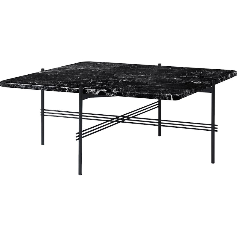 TS 80x80 Coffee Table, Black / Black Marble