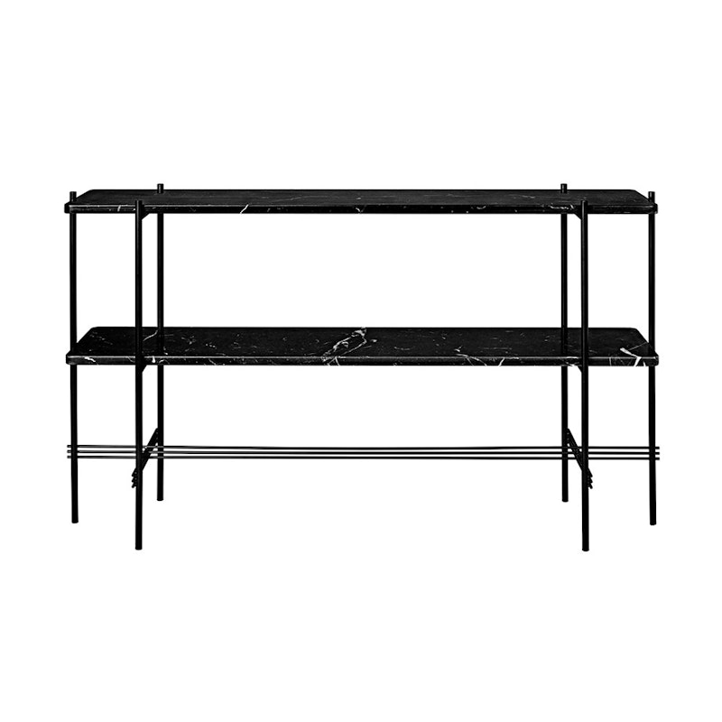 Ts Console 2 Racks, Black/Black Marble