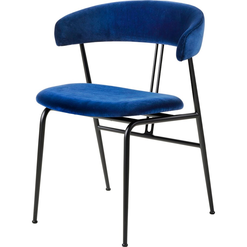 Violin Dining Chair Upholstered, Sapphire Blue