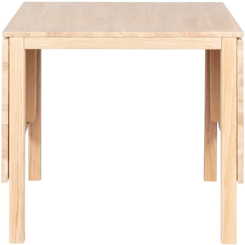 Klassik 3E Drop-Leaf Table With Drop-Leaves, 75x75 cm, White Oiled Oak