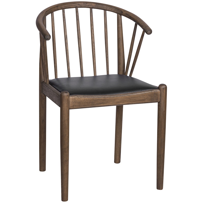 Lindeberg Chair, Dark oiled Oak / Leather Seat