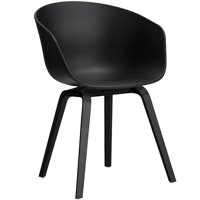 AAC 22 2.0 Armchair, Black Lacquered Oak / Black