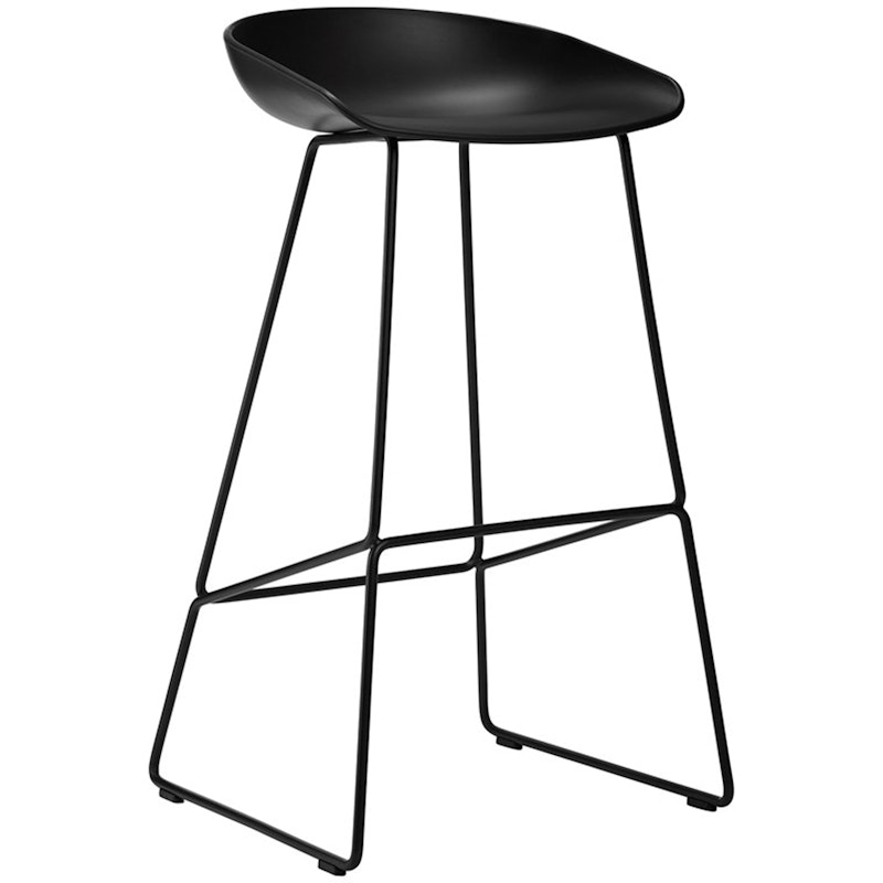 AAS 38 Bar Stool High, Black Frame / Black