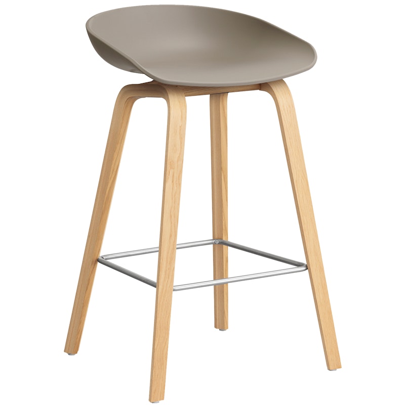 AAS 32 2.0 Bar Stool 65 cm, Lacquered Oak / Khaki