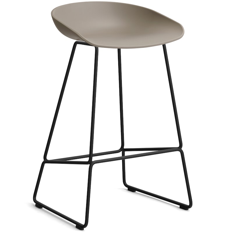 AAS 38 2.0 Bar Stool 65 cm, Stainless Steel Black / Khaki