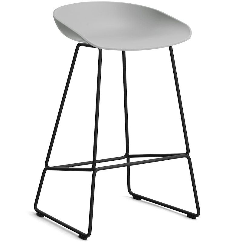 AAS 38 2.0 Bar Stool 65 cm, Stainless Steel Black / Concrete Grey