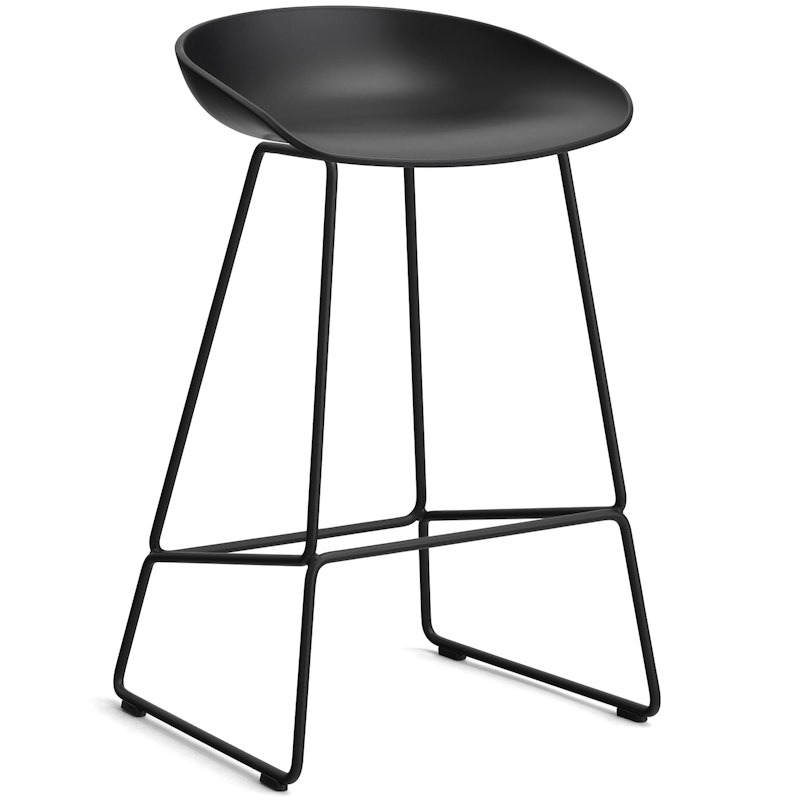 AAS 38 2.0 Bar Stool 65 cm, Stainless Steel Black / Black