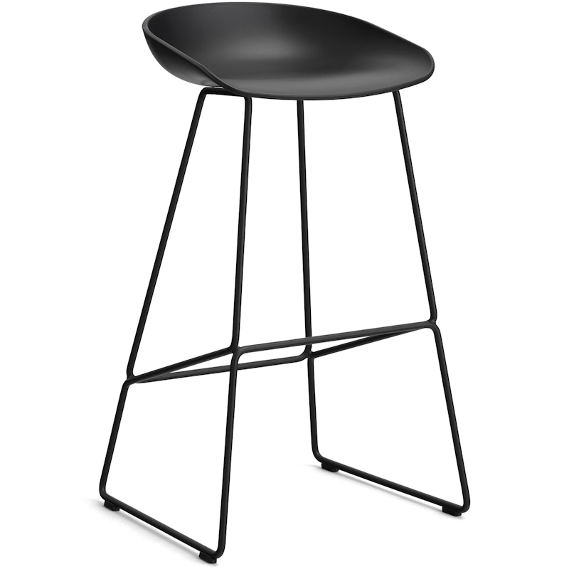 AAS 38 2.0 Bar Stool 75 cm, Stainless Steel Black / Black